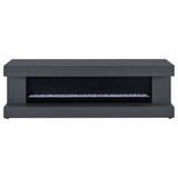 Mallory Grey High Gloss TV Stand Fireplace Console Bluetooth Speaker by Coaster at Eve Furniture