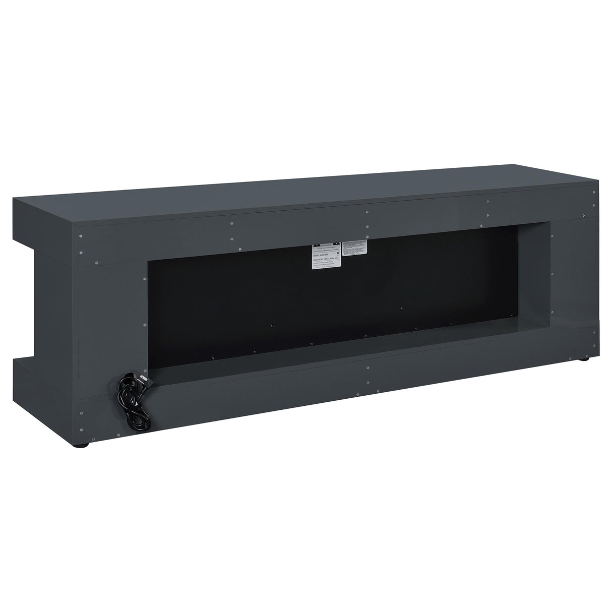 Mallory Grey High Gloss TV Stand Fireplace Console Bluetooth Speaker by Coaster at Eve Furniture