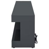 Mallory Grey High Gloss TV Stand Fireplace Console Bluetooth Speaker by Coaster at Eve Furniture