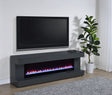 Mallory Grey High Gloss TV Stand Fireplace Console Bluetooth Speaker by Coaster at Eve Furniture