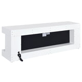 Mallory White High Gloss TV Stand Fireplace Console Bluetooth Speaker by Coaster at Eve Furniture