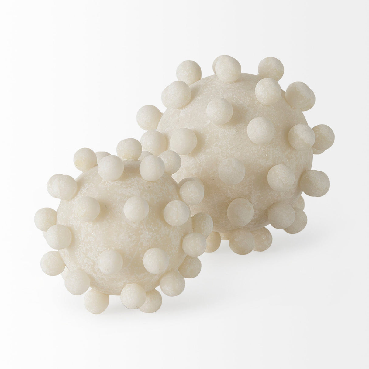 Malo 4.7L x 4.7W x 4.7H Cream Resin Small Sphere Decorative Object by Mercana at Eve Furniture