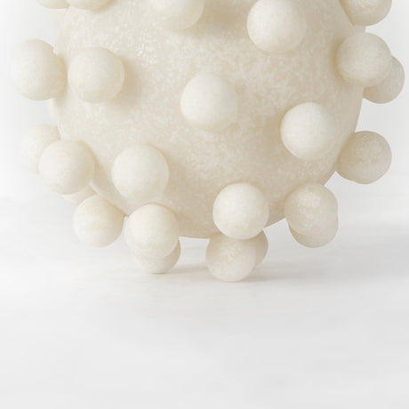 Malo 5.9L x 5.9W x 5.9H Cream Resin Large Sphere Decorative Object by Mercana at Eve Furniture