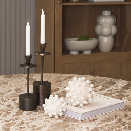 Malo 5.9L x 5.9W x 5.9H Cream Resin Large Sphere Decorative Object by Mercana at Eve Furniture