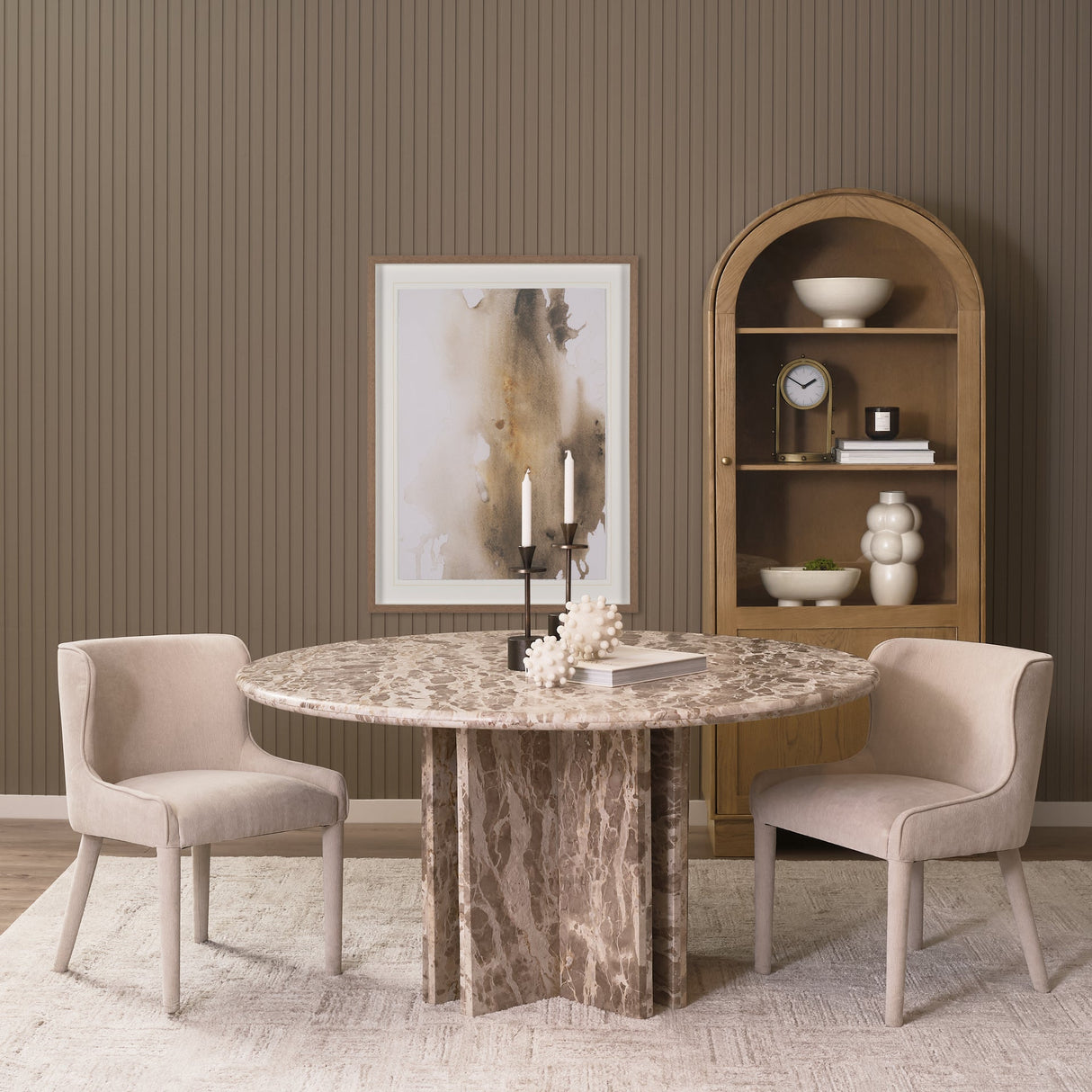 Malo 5.9L x 5.9W x 5.9H Cream Resin Large Sphere Decorative Object by Mercana at Eve Furniture