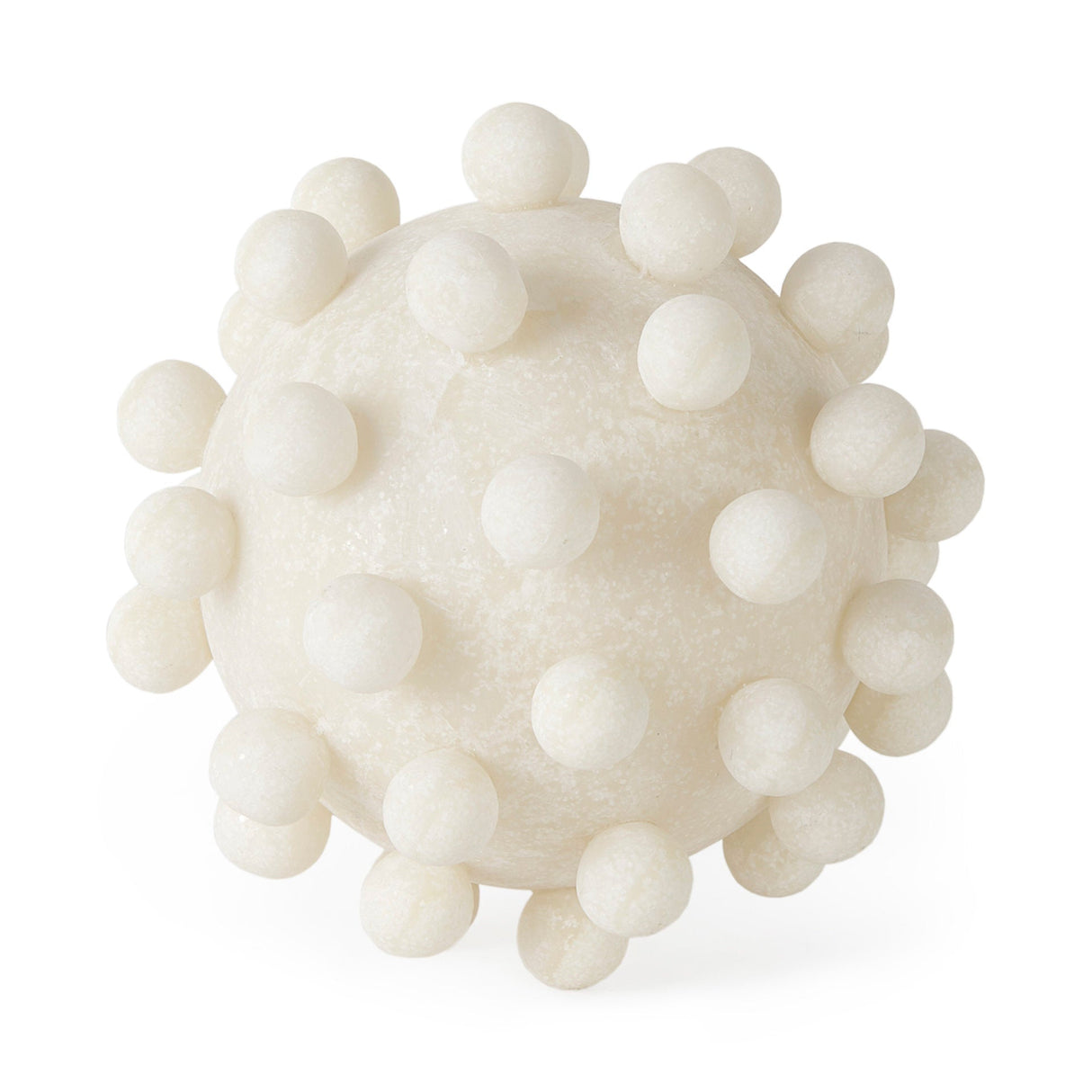 Malo Cream Resin Large Sphere Decorative Object by Mercana at Eve Furniture