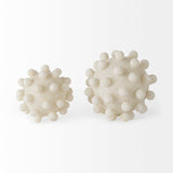 Malo Cream Resin Small Sphere Decorative Object by Mercana at Eve Furniture