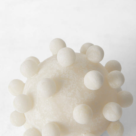 Malo Cream Resin Small Sphere Decorative Object by Mercana at Eve Furniture