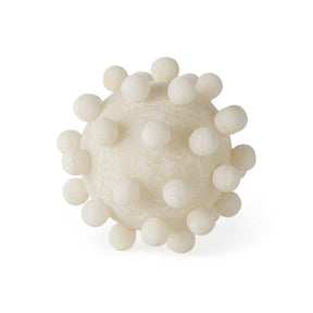 Malo Cream Resin Small Sphere Decorative Object by Mercana at Eve Furniture