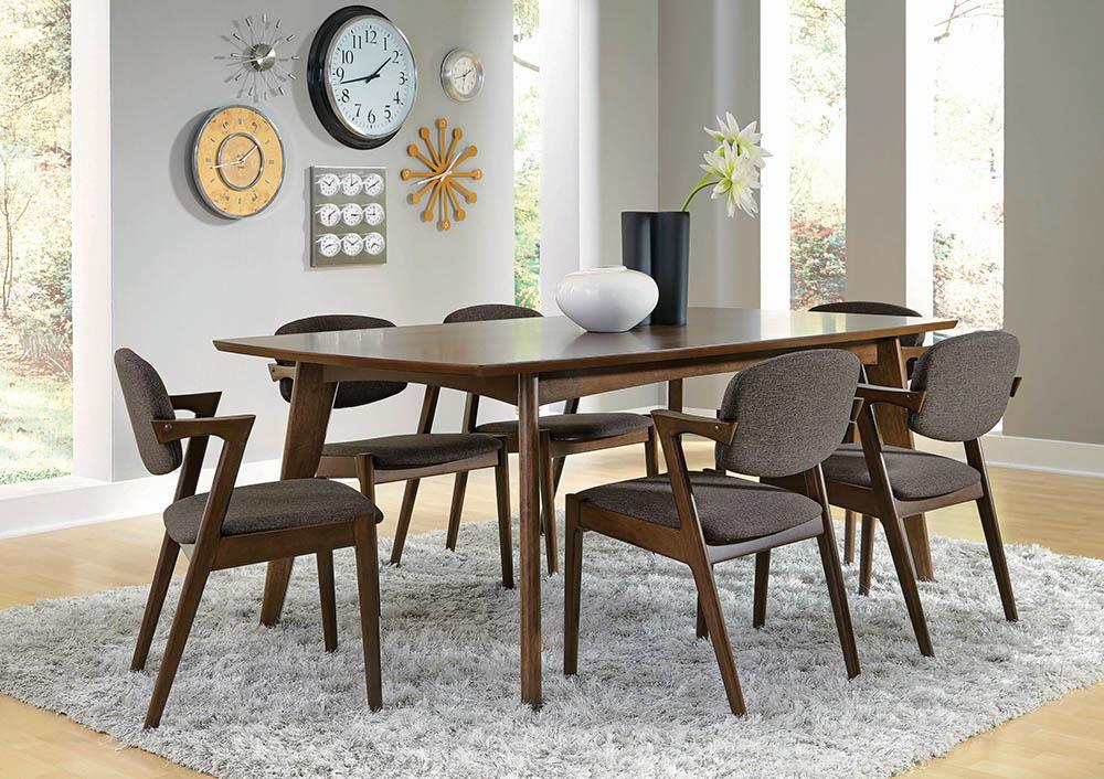 Malone Dark Walnut Rectangular Dining Table by Coaster at Eve Furniture