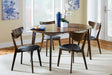 Malone Dark Walnut/Black 5-Piece Dining Set by Coaster at Eve Furniture