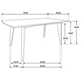 Malone Dark Walnut/Gray 5-Piece Dining Set by Coaster at Eve Furniture