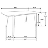 Malone Dark Walnut/Gray 7-Piece Rectangular Dining Set by Coaster at Eve Furniture
