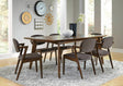 Malone Dark Walnut/Gray 7-Piece Rectangular Dining Set by Coaster at Eve Furniture