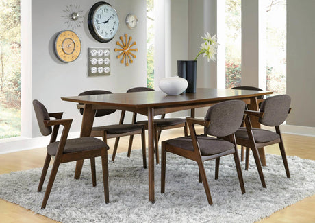 Malone Dark Walnut/Gray 7-Piece Rectangular Dining Set by Coaster at Eve Furniture