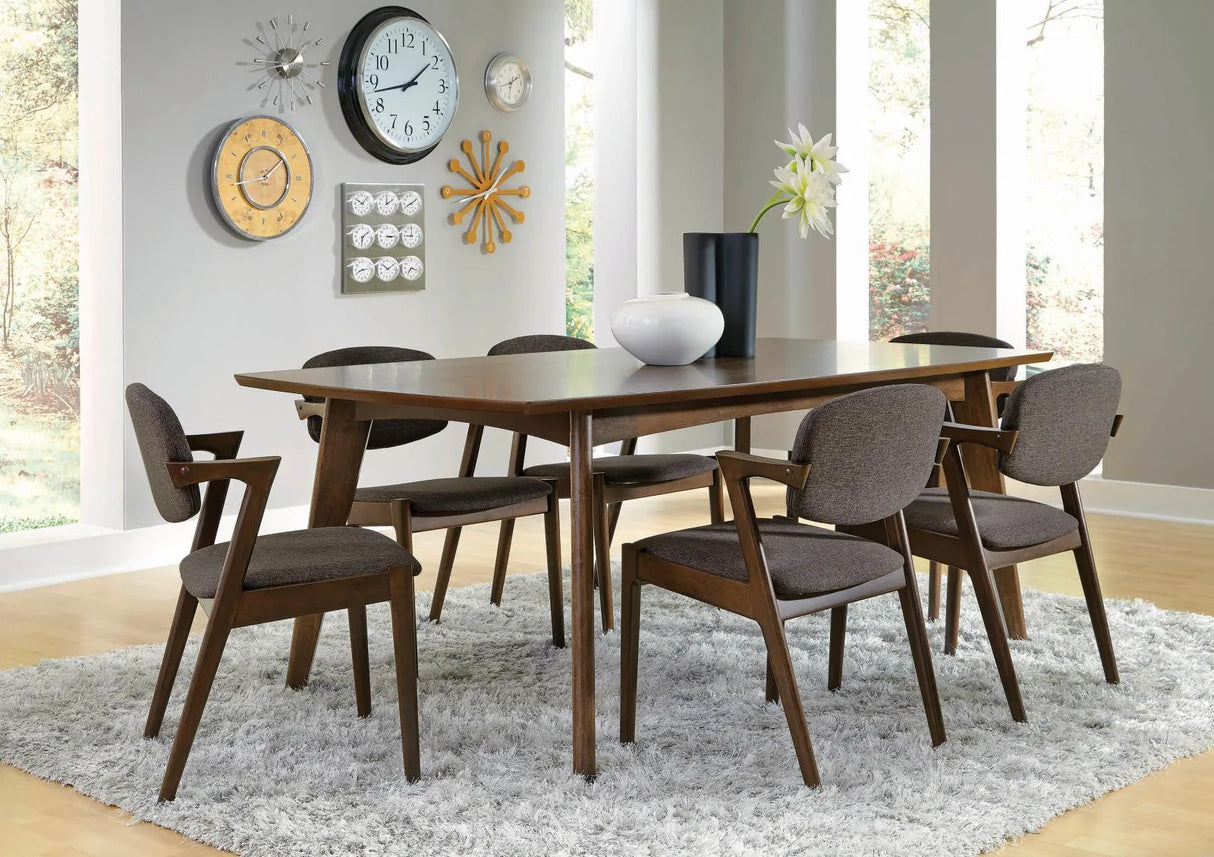 Malone Dark Walnut/Gray 7-Piece Rectangular Dining Set by Coaster at Eve Furniture