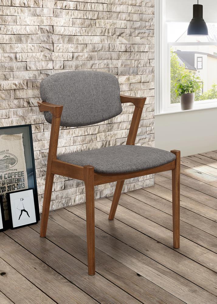 Malone Gray/Dark Walnut Dining Side Chairs, Set of 2