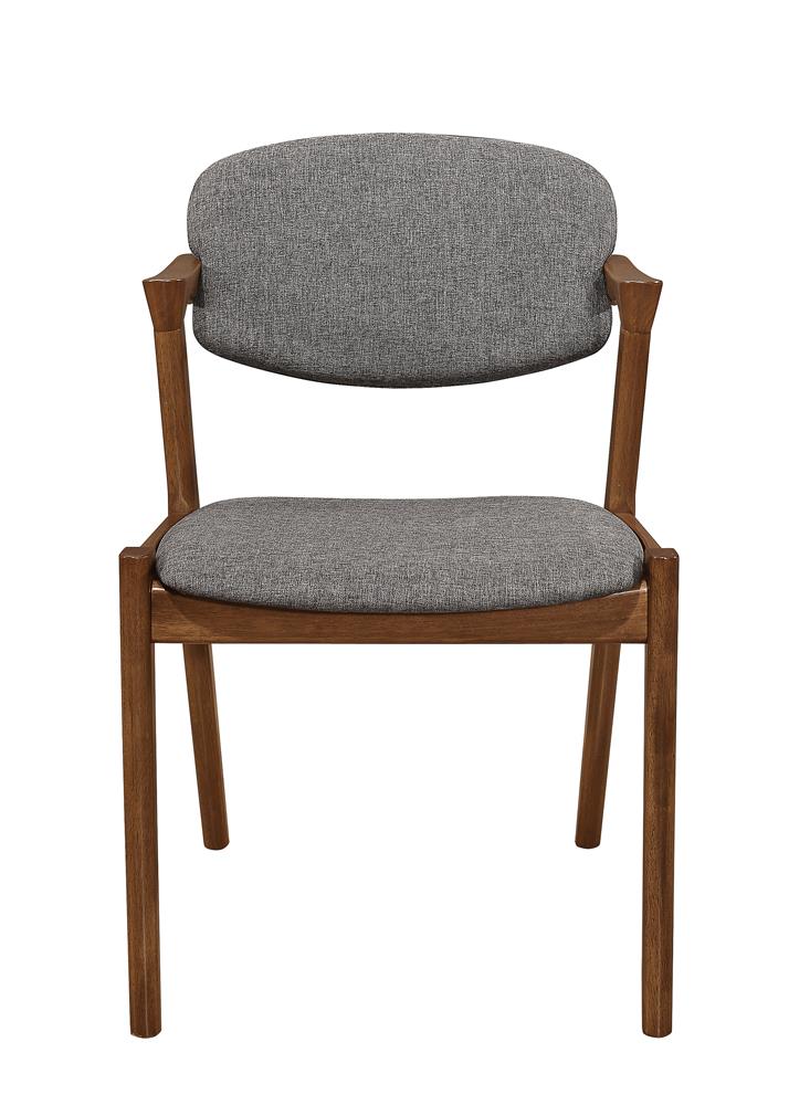 Malone Gray/Dark Walnut Dining Side Chairs, Set of 2