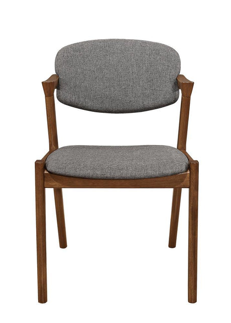 Malone Gray/Dark Walnut Dining Side Chairs, Set of 2 by Coaster at Eve Furniture