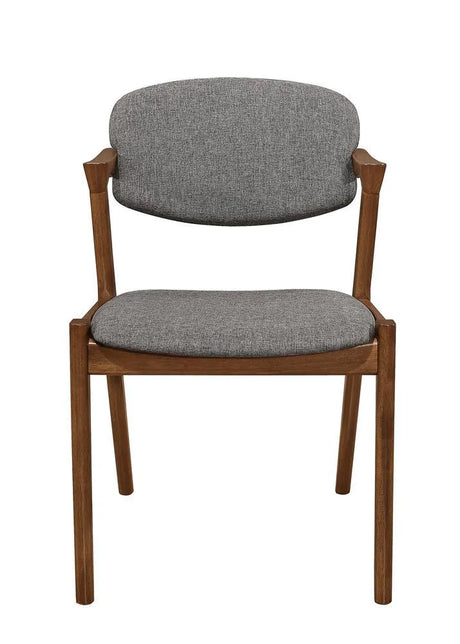 Malone Gray/Dark Walnut Dining Side Chairs, Set of 2 by Coaster at Eve Furniture