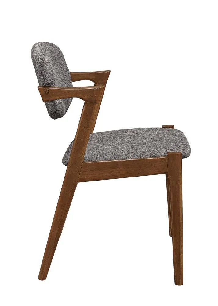 Malone Gray/Dark Walnut Dining Side Chairs, Set of 2 by Coaster at Eve Furniture
