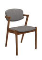 Malone Gray/Dark Walnut Dining Side Chairs, Set of 2 by Coaster at Eve Furniture