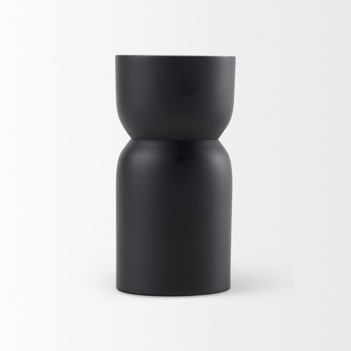 Malta Small Black Metal Candle Holder by Mercana at Eve Furniture