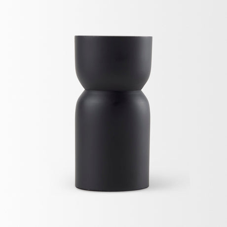 Malta Small Black Metal Candle Holder by Mercana at Eve Furniture