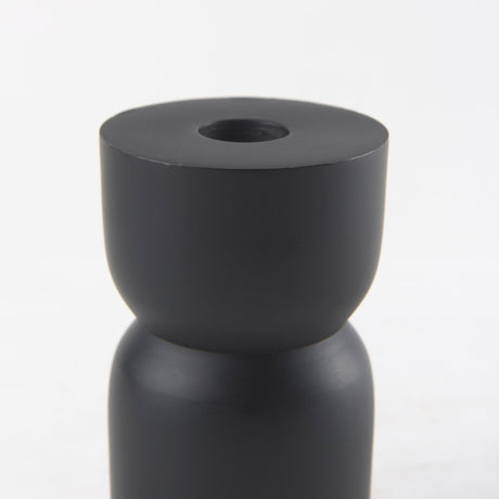 Malta Small Black Metal Candle Holder by Mercana at Eve Furniture