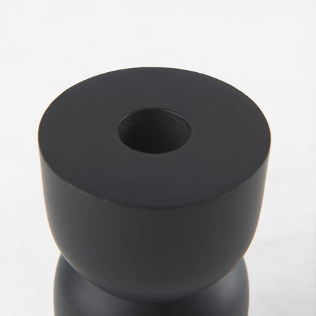 Malta Small Black Metal Candle Holder by Mercana at Eve Furniture