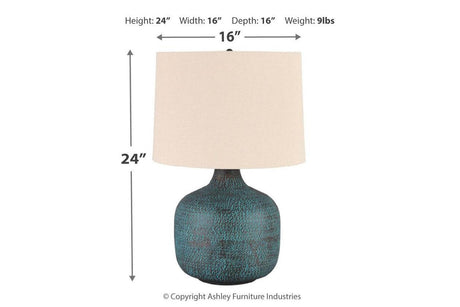 Malthace Patina Table Lamp by Ashley at Eve Furniture