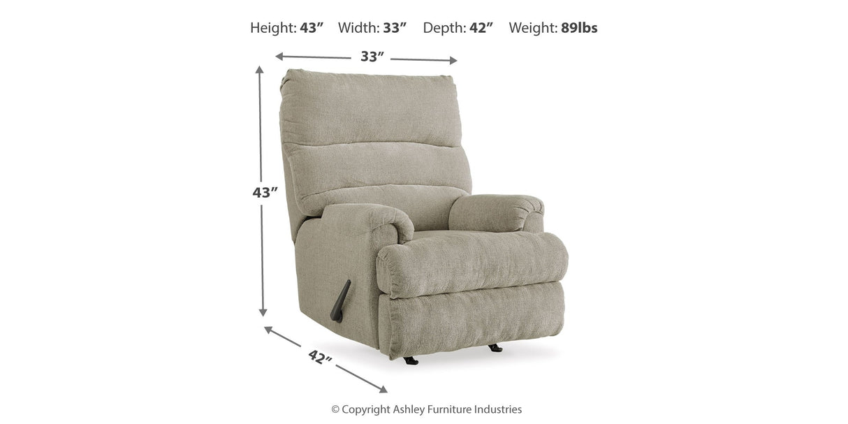 Man Fort Dusk Recliner by Ashley at Eve Furniture