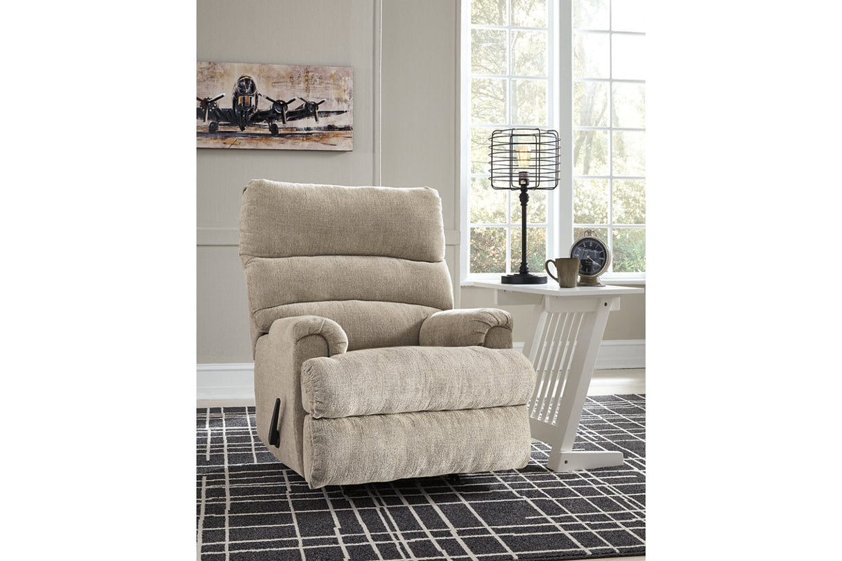 Man Fort Dusk Recliner by Ashley at Eve Furniture