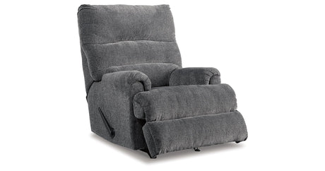 Man Fort Graphite Recliner by Ashley at Eve Furniture