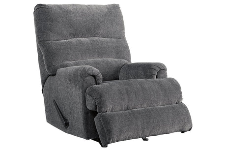 Man Fort Graphite Recliner by Ashley at Eve Furniture