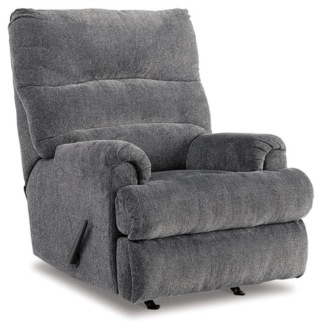 Man Fort Graphite Recliner by Ashley at Eve Furniture