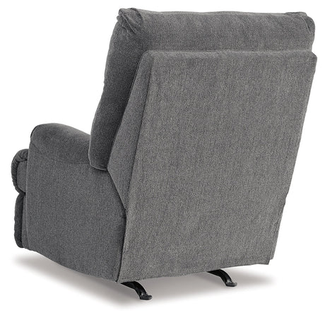 Man Fort Graphite Recliner by Ashley at Eve Furniture