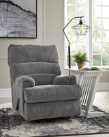 Man Fort Graphite Recliner by ASHLEY FURNITURE at Eve Furniture