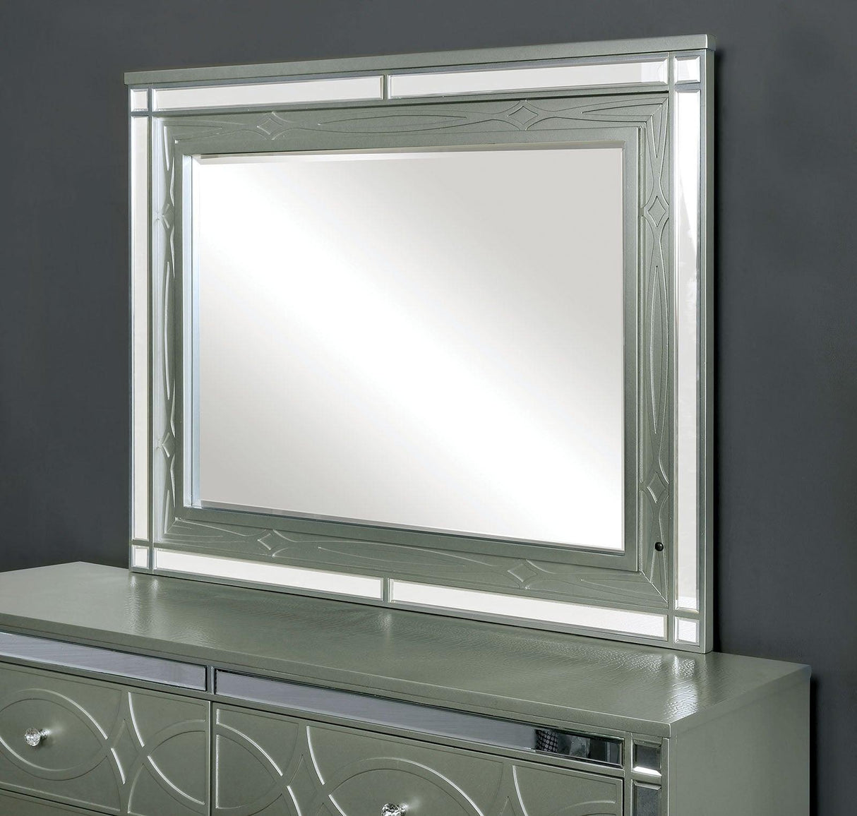 Manar Silver Mirror by Furniture of America at Eve Furniture