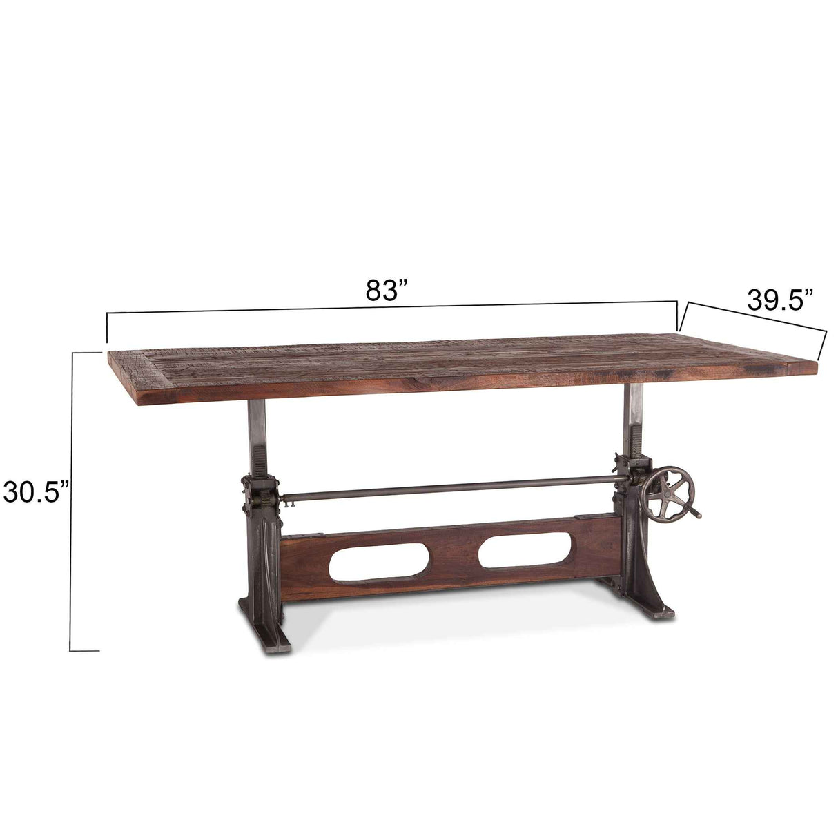 Manchester 84" Adjustable Dining Table in Natural Reclaimed by Home Trends & Design at Eve Furniture