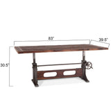 Manchester 84" Adjustable Dining Table in Natural Reclaimed by Home Trends & Design at Eve Furniture