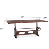 Manchester 84" Adjustable Dining Table in Natural Reclaimed by Home Trends & Design at Eve Furniture
