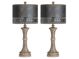 Manchester Brown Table Lamp (Set of 2) by Crestview at Eve Furniture