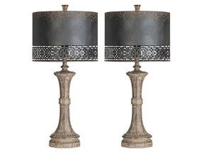 Manchester Brown Table Lamp (Set of 2) by Crestview at Eve Furniture
