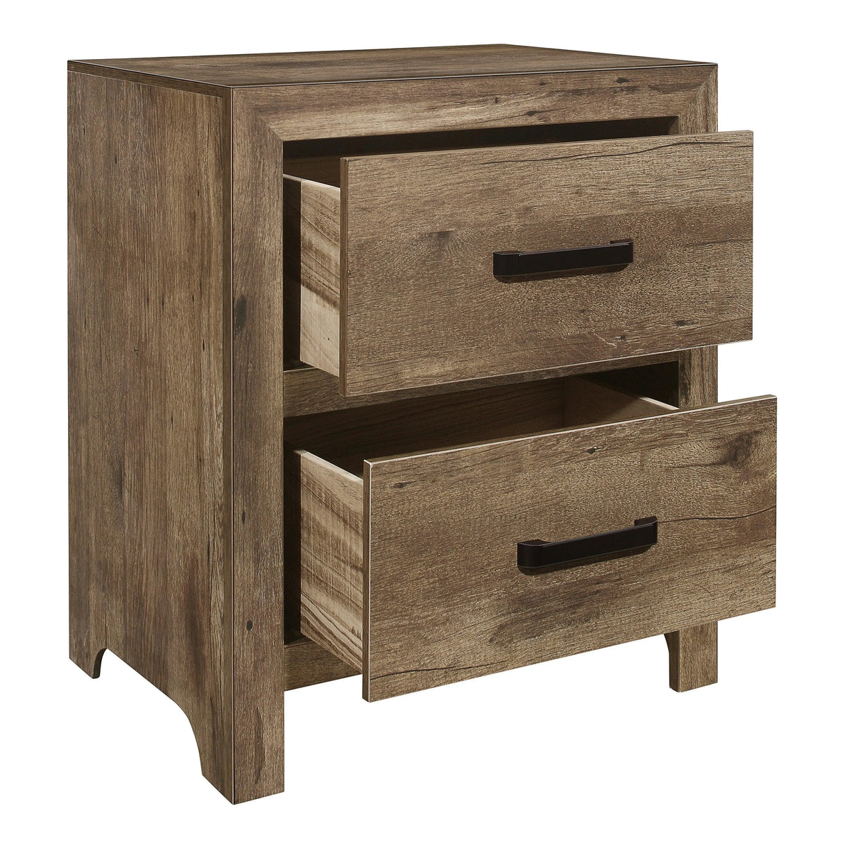 Mandan Weathered Pine Nightstand by Homelegance at Eve Furniture