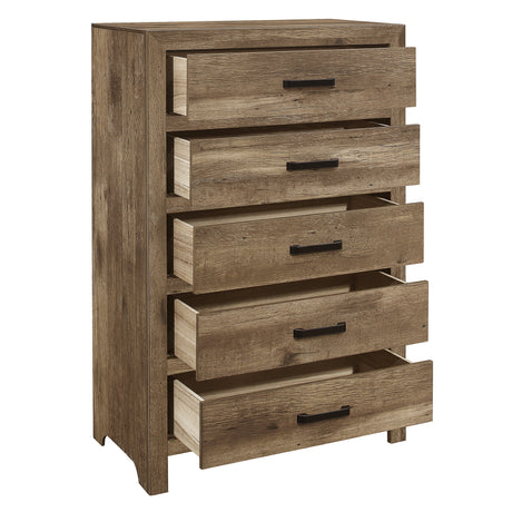 Mandan Weathered Pine Panel Bedroom Set by Homelegance at Eve Furniture