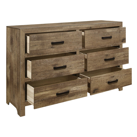 Mandan Weathered Pine Panel Bedroom Set by Homelegance at Eve Furniture