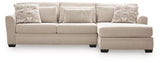 Mandi Point Marble 2-Piece Sectional Sofa Chaise by Ashley at Eve Furniture