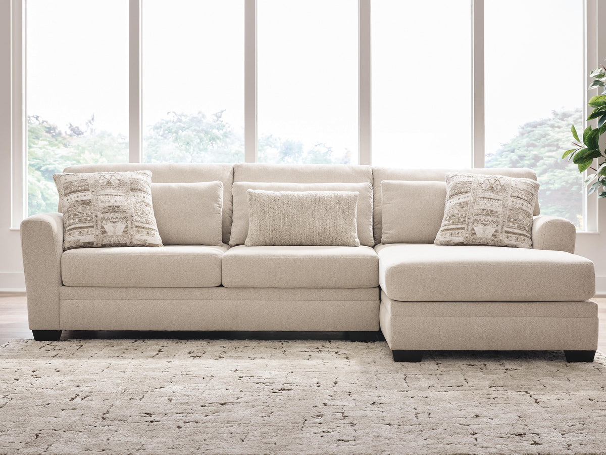 Mandi Point Marble 2-Piece Sectional Sofa Chaise by Ashley at Eve Furniture