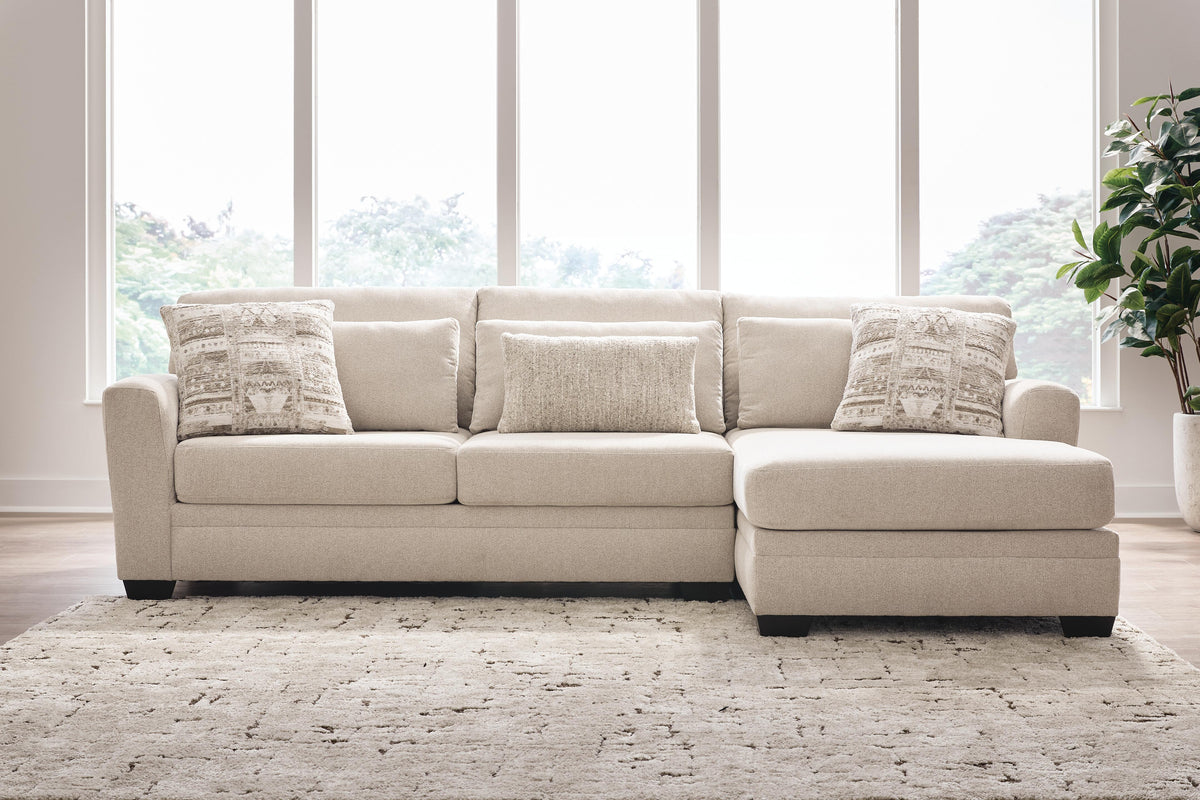 Mandi Point Marble 2-Piece Sectional Sofa Chaise by Ashley at Eve Furniture